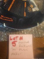 Front of Knowles Norman Rockwell plate showing artwork and plate rim