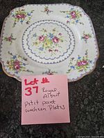 One luncheon plate showing pattern and shape