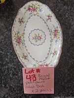 First relish dish top view showing pattern and shape