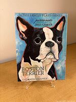 Front view of Boston Terrier wall plaque showing artwork and colors