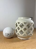 Lantern and sphere front view