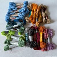 Full set of 30 skeins grouped by colour