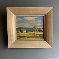 Full view of framed painting on wall