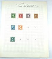 Full album page with seven mounted stamps