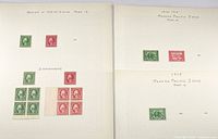 Overview showing all three album pages with Washington-Franklin and Panama-Pacific stamps
