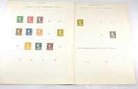 Both album pages side by side showing all mounted stamps