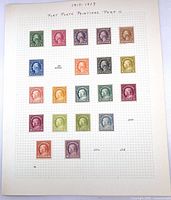 Full album page with 20 mounted stamps