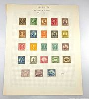 Full album page showing 24 mounted 1922-1923 Regular Issue stamps