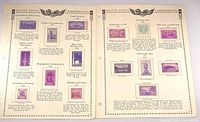 Both album pages side by side showing all stamps