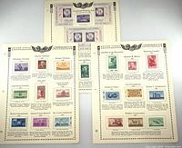 Three Minkus album pages showing overall lot contents