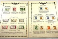 Both album sheets side by side showing all eleven stamps