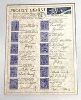 Full view of Project Gemini first day cover sheet