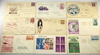 Group shot of ten vintage cacheted first day covers