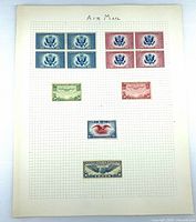 Full album page showing all mounted Air Mail stamps