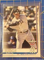 Front of 2019 Topps Opening Day Aaron Judge card in sleeve