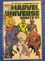 Front cover of 1989 Marvel Official Handbook of the Marvel Universe Update '89 #3 comic in plastic sleeve