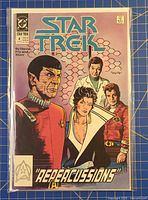 Front cover of Star Trek Repercussions comic in plastic sleeve