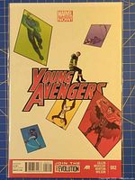 Front cover of Young Avengers Issue 2 comic in bag and board