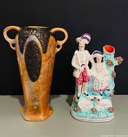Both ceramic pieces side by side showing overall design and scale