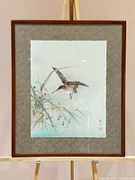 full view of framed woodblock print