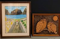 Both framed artworks side by side