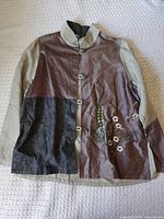 Front view of silk shirt showing design and overall condition