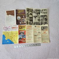 All three ephemera items with ruler for scale