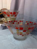 Both bowls assembled with hanger showing pattern