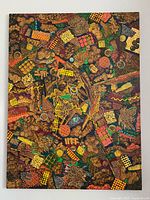 Full view of the Paul Pinola acrylic painting displayed on wall