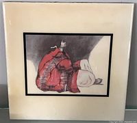 Full view of tile showing artwork and glaze