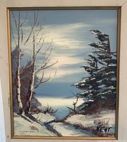 full view of framed painting