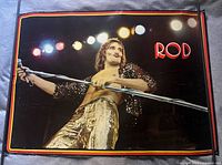 Rod Stewart color performance poster with border