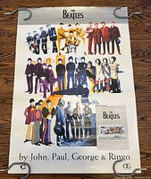 Anthology promo poster showing collage of Beatles eras
