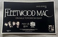 Front of Fleetwood Mac Gund Arena tour poster showing text, images, logos