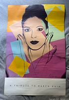 Andy Warhol Tribute to Karen Kain poster front view showing full artwork and lower title band