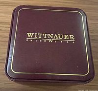Closed maroon Wittnauer presentation box