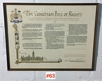 Full view of framed Canadian Bill of Rights print