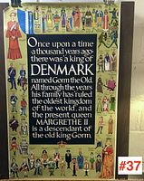 Full view of the Denmark tourism poster hanging