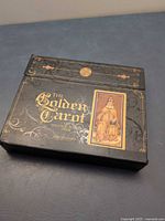 Front of boxed Golden Tarot Visconti-Sforza set