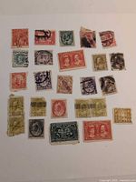 All 25 stamps laid out on white background