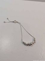 Full view of sterling silver bolo bracelet