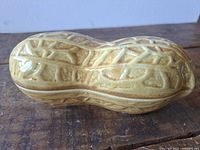 Top view of peanut-shaped ceramic dish