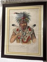 Framed lithograph overall view