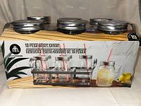 Retail box showing drink caddy set