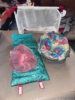 All accessories arranged on table