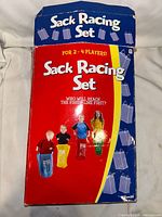 Front of Toysmith Sack Racing Set box