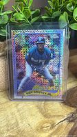 Front of Ken Griffey Jr Chrome Silver Pack Mojo refractor card in sleeve