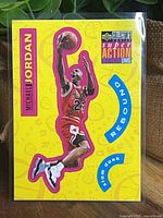 Front of sealed Michael Jordan sticker card