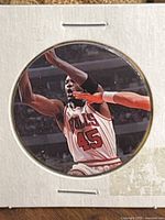Front of Michael Jordan milk cap in sleeve