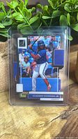 Front of Vladimir Guerrero Jr. clear acetate card in sleeve